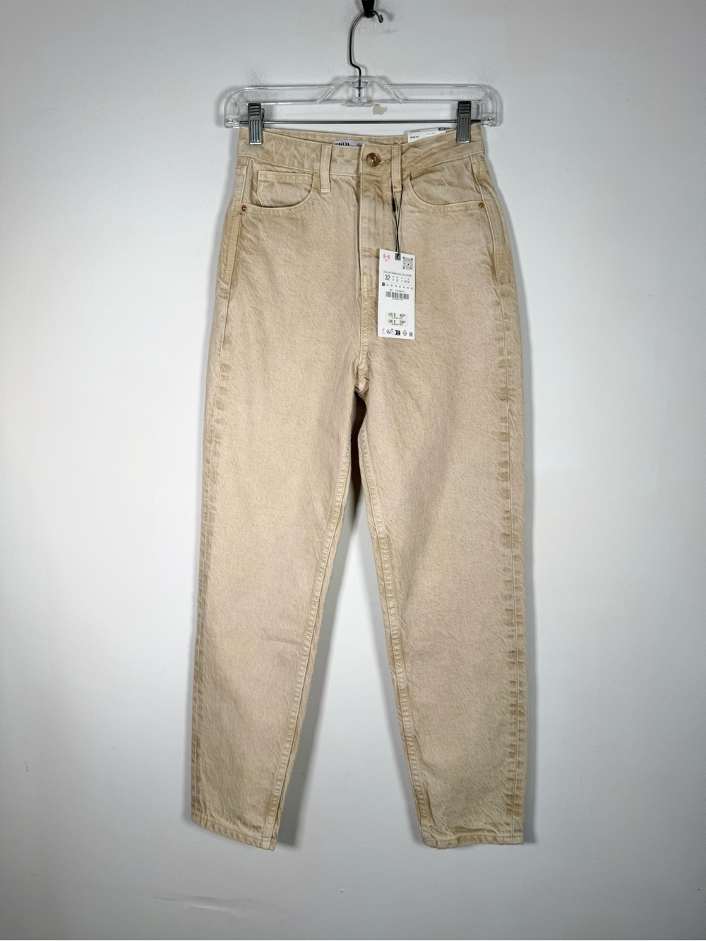 ZARA Women’s NWT US Size 00/EUR Size 32 Mom Fit High Rise Mom Leg Ankle Jeans